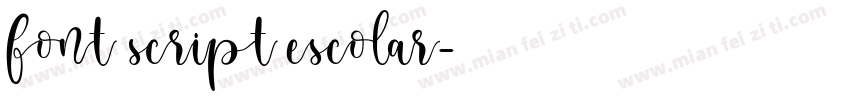 font script escolar字体转换